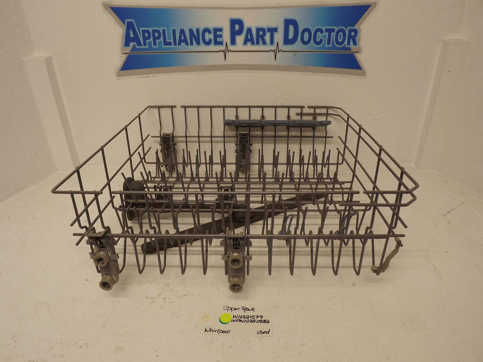 Whirlpool Dishwasher W10321579 WPW10350382 Upper Rack Used Whirlpool Dishwasher W10321579 WPW10350382 Upper Rack Used